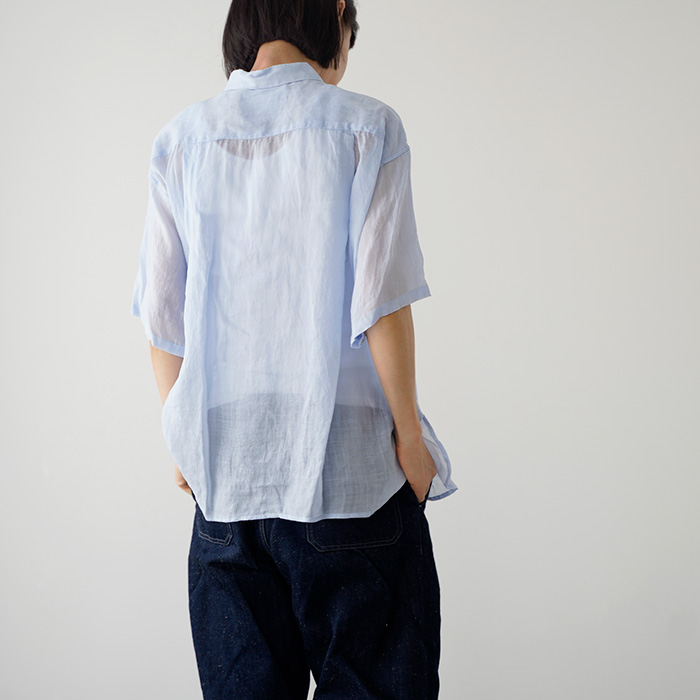 ata（アタ） shirts 2. ラミー半袖オーバーシャツ 52110526 全2色