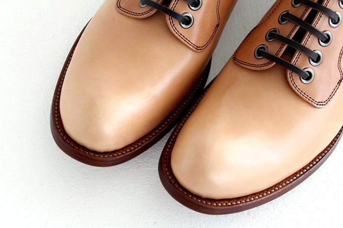 chausser ショセ ナチュラルコードバン プレーントゥ レース