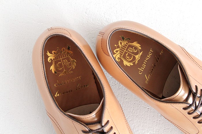 chausser（ショセ） ナチュラルコードバン プレーントゥ レースアップ