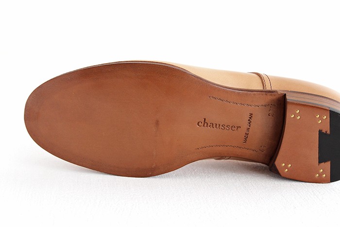 chausser（ショセ） ナチュラルコードバン プレーントゥ レースアップ