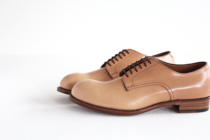 chausser（ショセ） ナチュラルコードバン プレーントゥ レースアップ