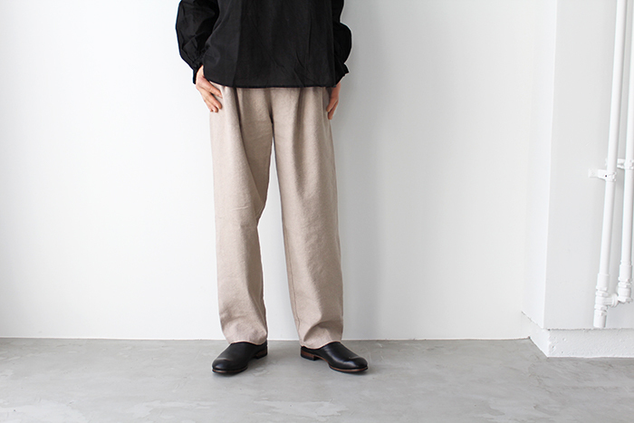 evam eva エヴァムエヴァ silk linen pants シルク リネン パンツ 