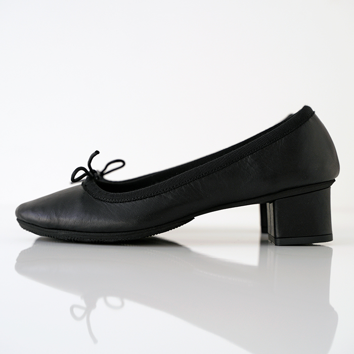 ✨美品✨ トラベルシューズ　バイショセ パンプス TR-015 ブラック レザー chausser（ショセ） トラベルシューズ TRAVEL SHOES by chausser