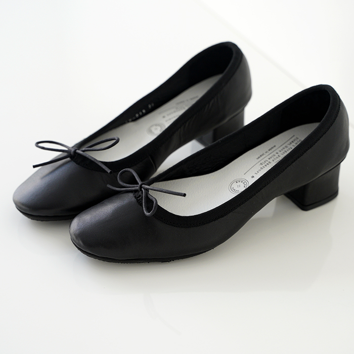 ✨美品✨ トラベルシューズ　バイショセ パンプス TR-015 ブラック レザー chausser（ショセ） トラベルシューズ TRAVEL SHOES by chausser