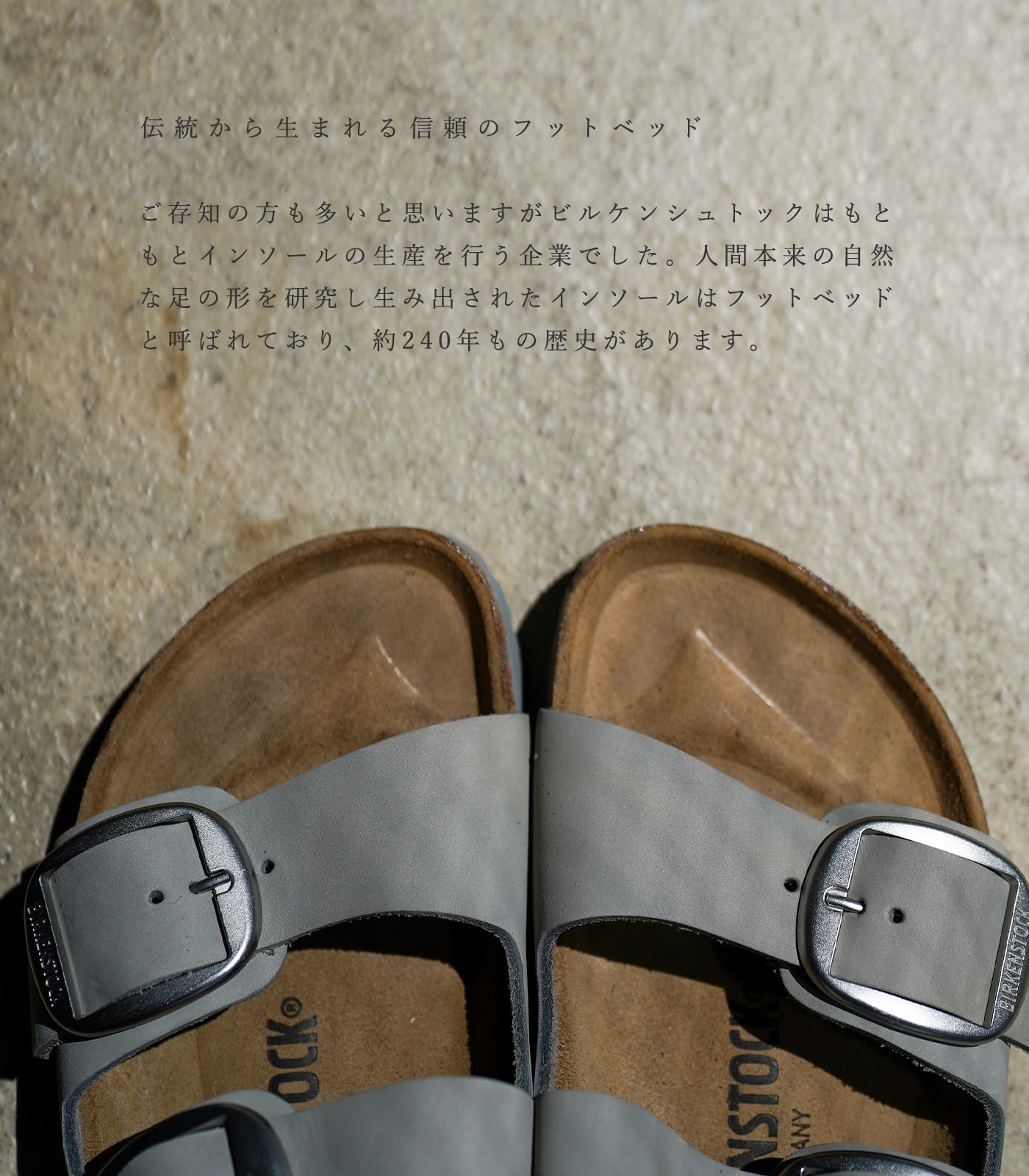 ビルケン レディース サンダル グレー コンフォートサンダル ビルケンシュトック BIRKENSTOCK Arizona Big Buckle  LENB Dove Gray 1022154 ★