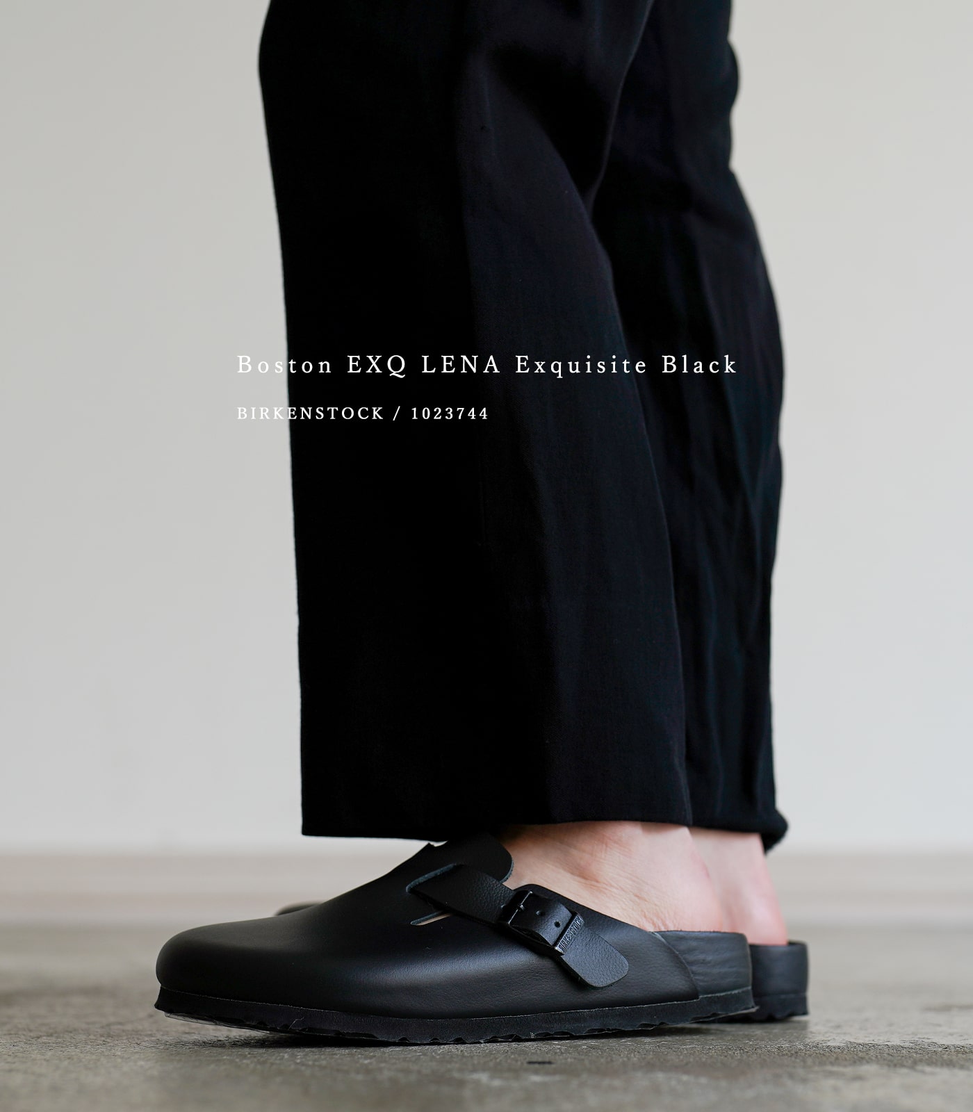 ビルケン サンダル ブラック 黒 レザー ビルケンシュトック ボストン BIRKENSTOCK Boston EXQ LENA Exquisite  Black Narrow 1023744 ★