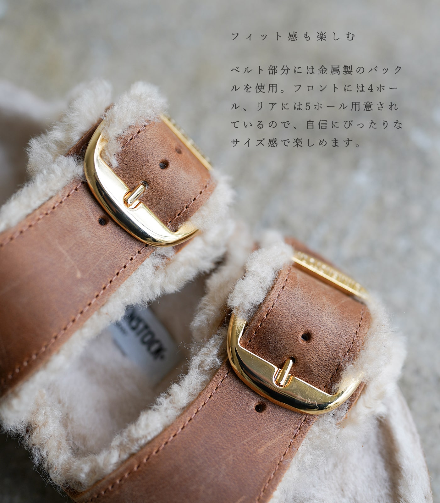 ビルケンシュトック レディース アリゾナ ブラウン コニャック ビッグバックル BIRKENSTOCK Arizona Big Buckle  Shearling Cognac 1025441