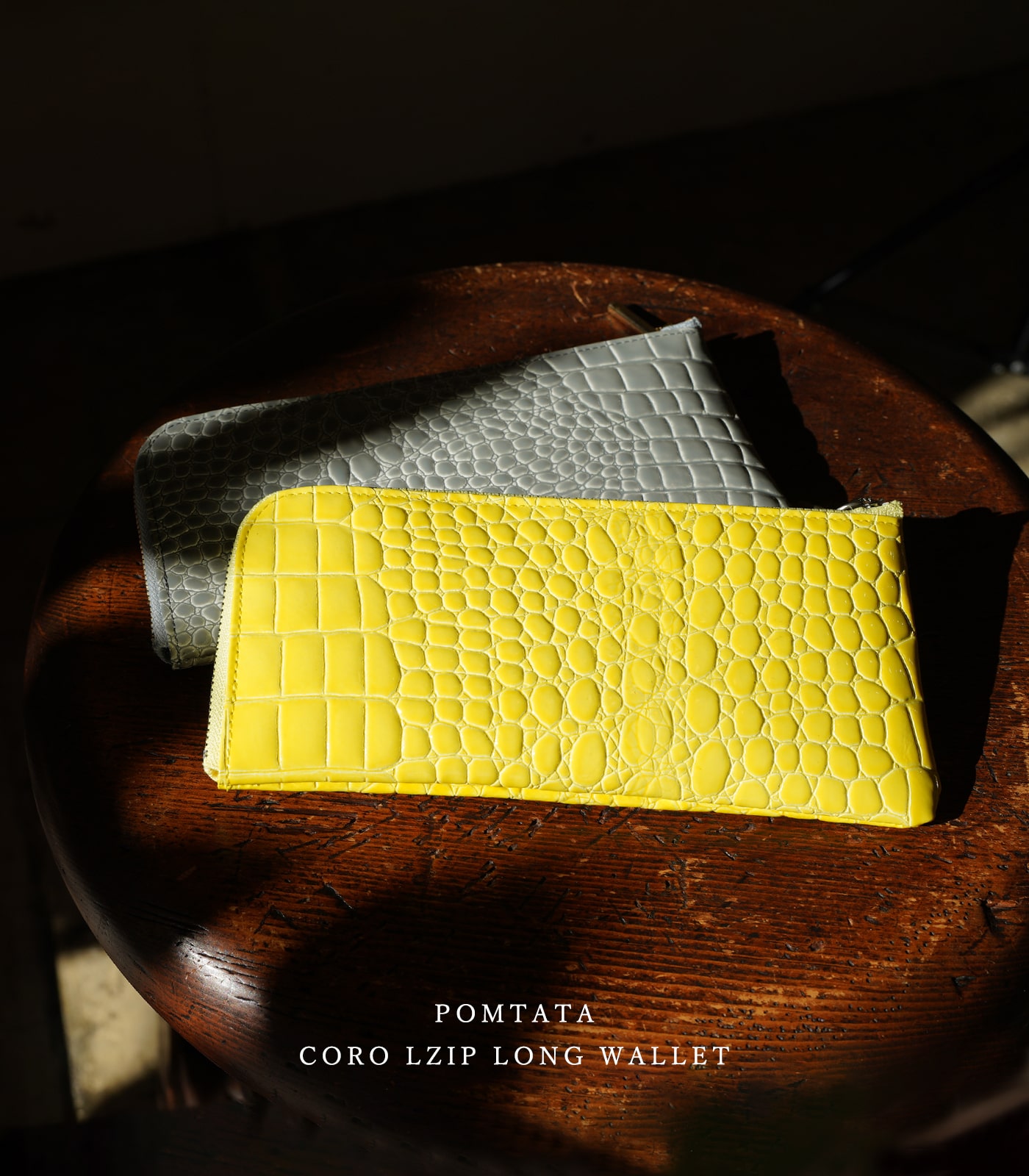 POMTATA ポンタタ レディース 財布 イエロー グレー CORO LZIP POMTATA ポンタタ レディース 財布 イエロー グレー CORO LZIP