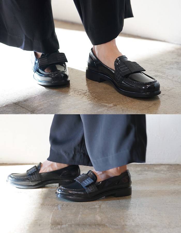 ハンター レインシューズ レディース リファインド ボウ ペニー ローファーHUNTER BOW GLOSS PENNY LOAFER  WFF1096RGL 購入特典ハンターポーチ付 ★