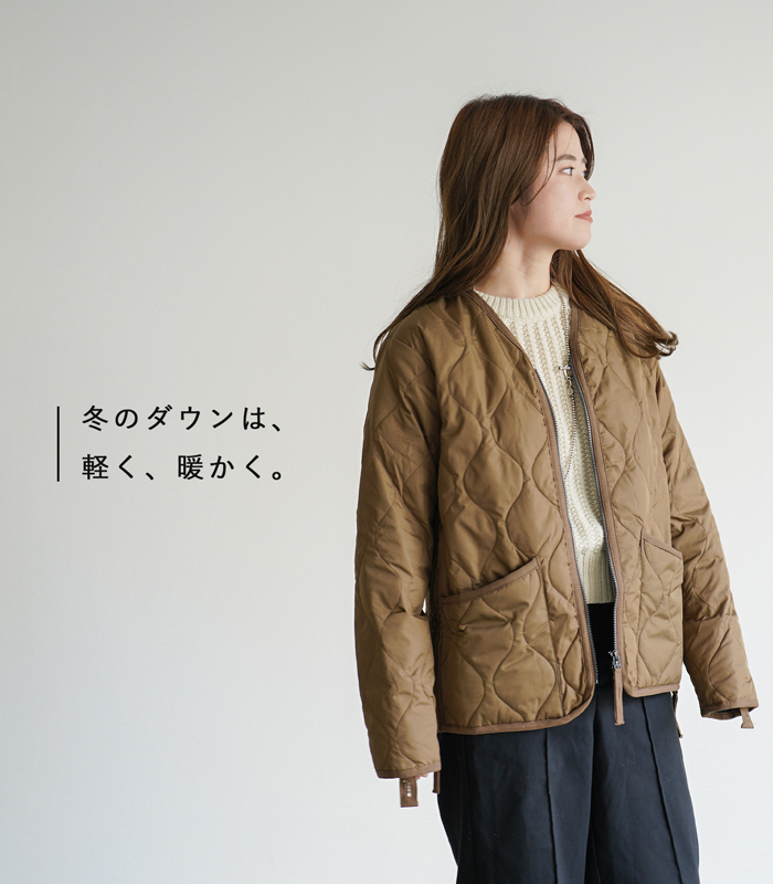 TAION インナーダウン アウター ミリタリージップVネックダウンジャケット MILITARY ZIP V NECK DOWN JKT TAION -101ZML-1 :taion-101zml-1:QATARI - 通販 - Yahoo!ショッピング