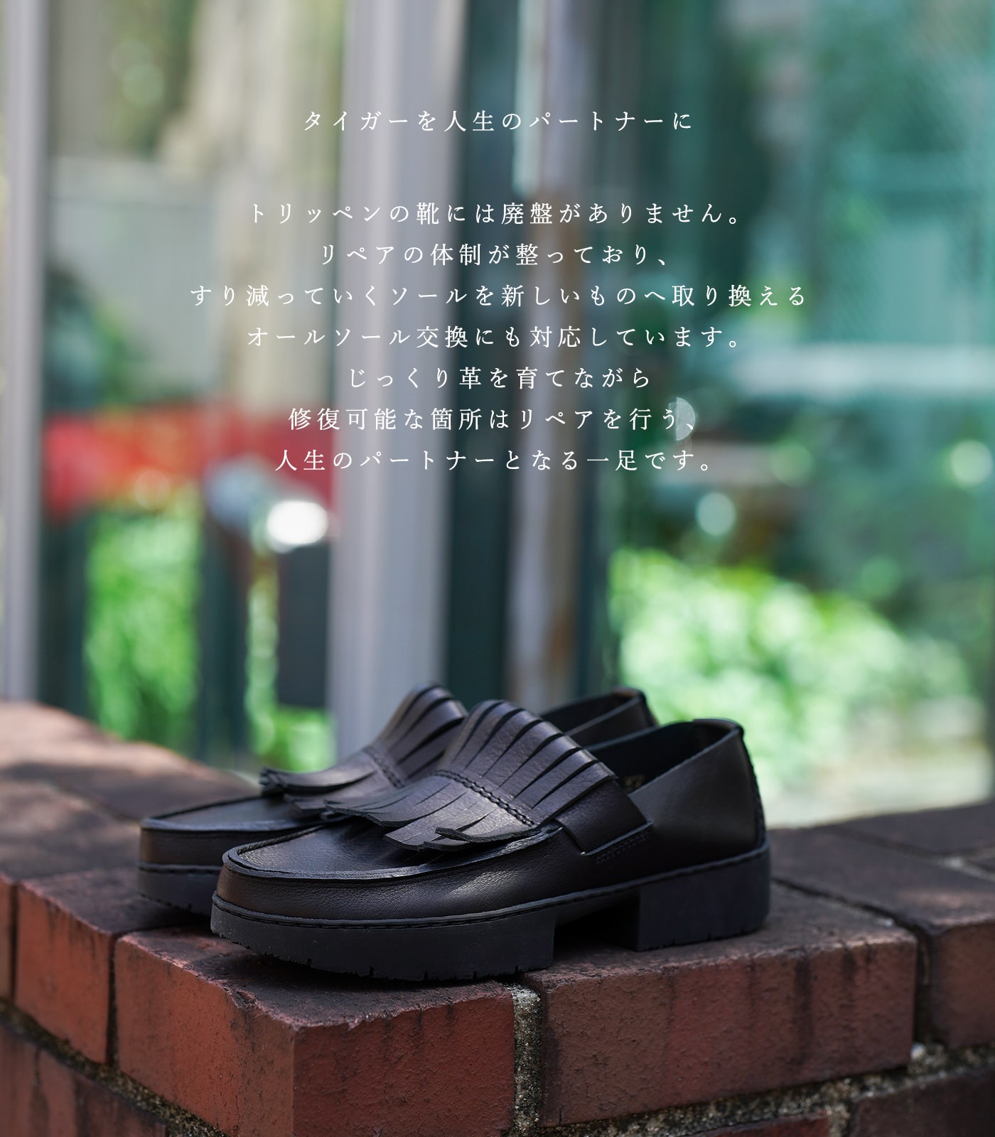 トリッペン タイガー フリンジ レディース ローファー ブラック　trippen fringe loafers TIGER-WAW BLK-BK  購入特典防水スプレー付 2024年モデル