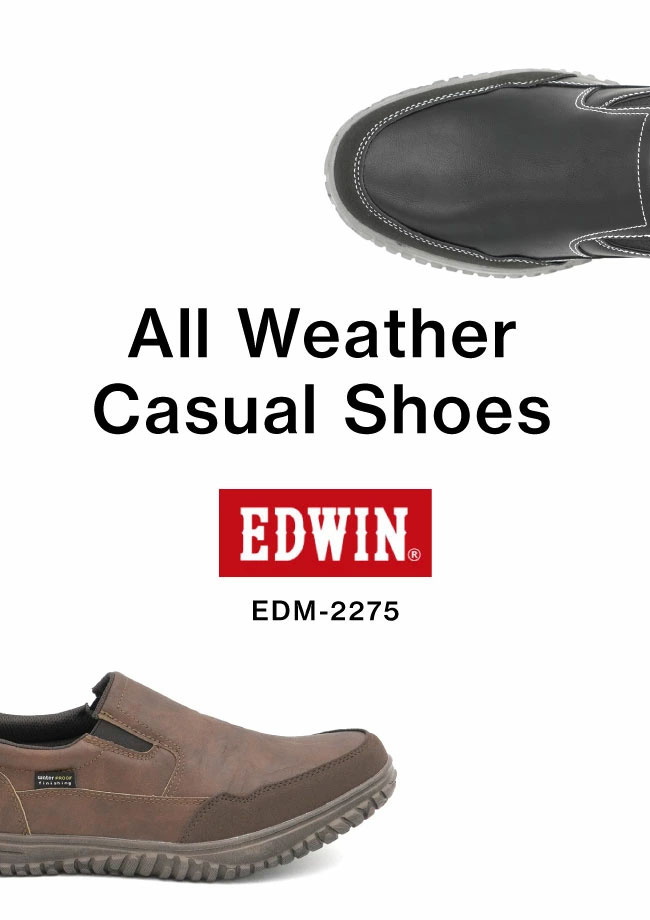 EDWIN シューズ EDWIN（エドウィン） 防水 スニーカー メンズ スリッポン 靴 雨の日