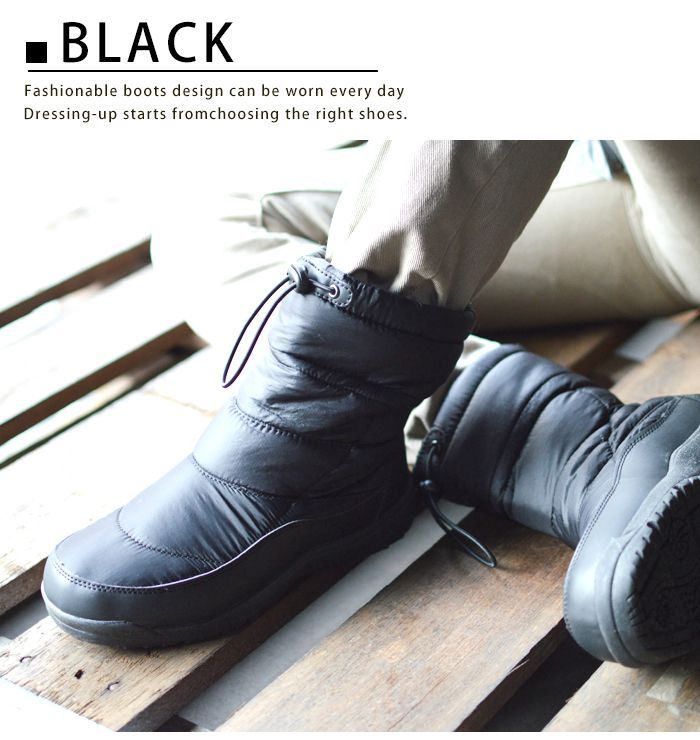 【美品】-THE NORTH FACE-23.0cmミドルブーツ 黒　冬 z-mall_1650-0635