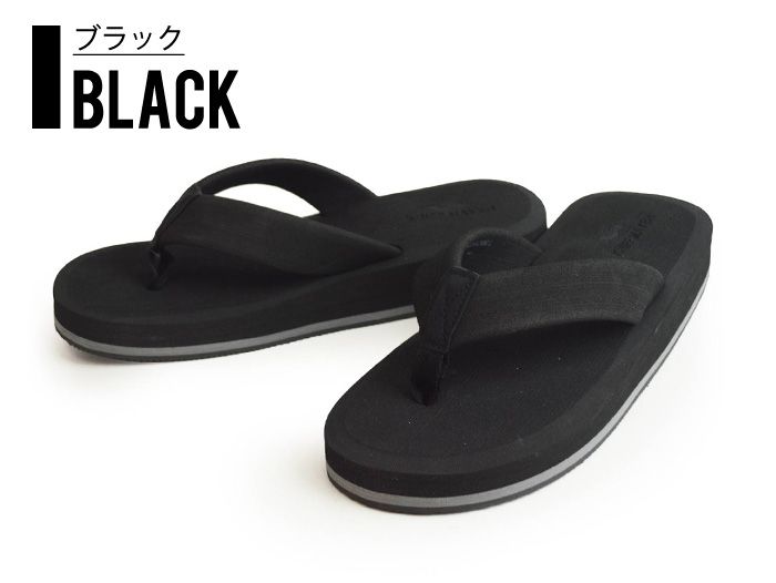 GENESIS ブラック トングサンダル メンズ 8 サンダル メンズ トングサンダル コンフォートサンダル トング