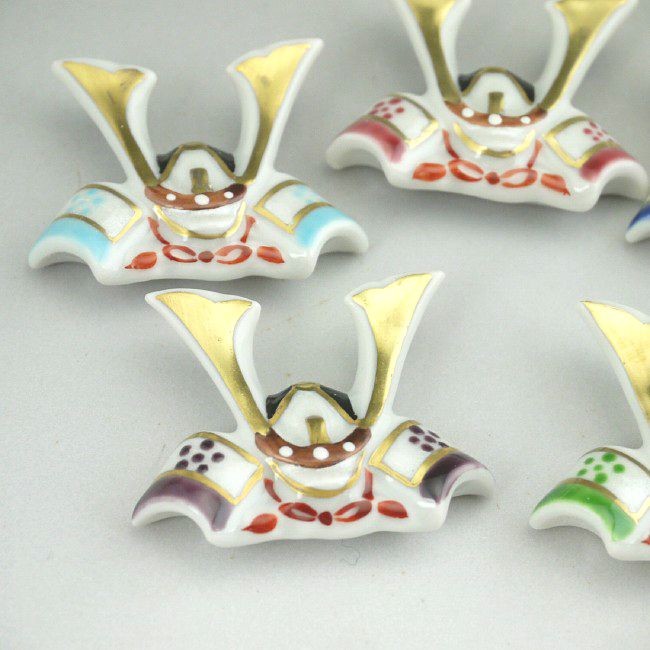 京焼 清水焼 五色兜箸置きセット 紫泉 : 松韻堂 Yahoo!店 - 通販