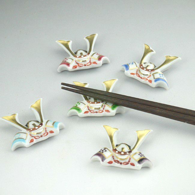京焼 清水焼 五色兜箸置きセット 紫泉 : 松韻堂 Yahoo!店 - 通販