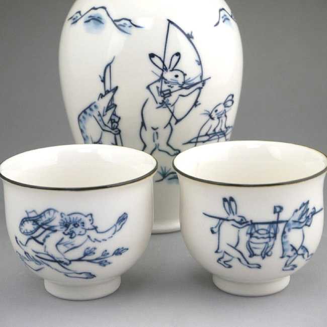 京焼 清水焼 鳥獣戯画酒器揃え 陶あん : 松韻堂 Yahoo!店 - 通販 京焼 清水焼 鳥獣戯画酒器揃え 陶あん : 松韻堂 Yahoo!店 - 通販
