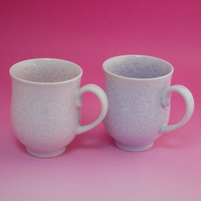 京焼 清水焼 花結晶ペアマグカップ 陶あん 紫・ピンク : 松韻堂 Yahoo