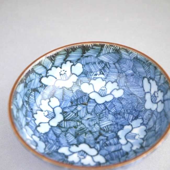 京焼 清水焼 染付椿詰盃 貴史 小 : 松韻堂 Yahoo!店 - 通販 - Yahoo