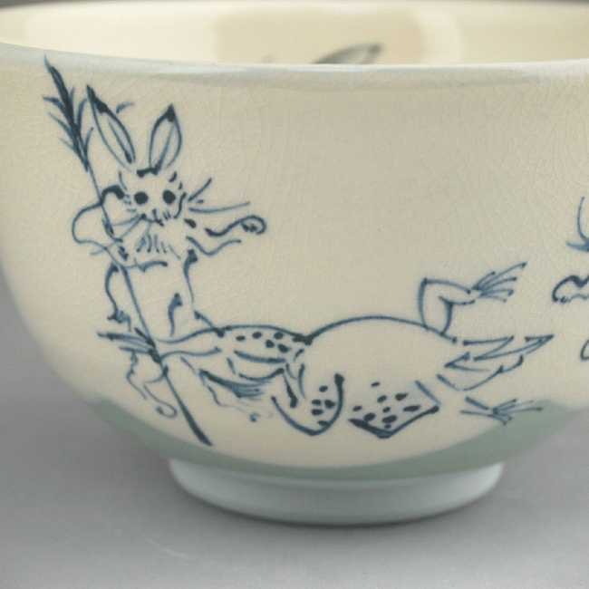 京焼 清水焼 粉引鳥獣戯画抹茶茶碗 陶仙NT : 松韻堂 Yahoo!店 - 通販