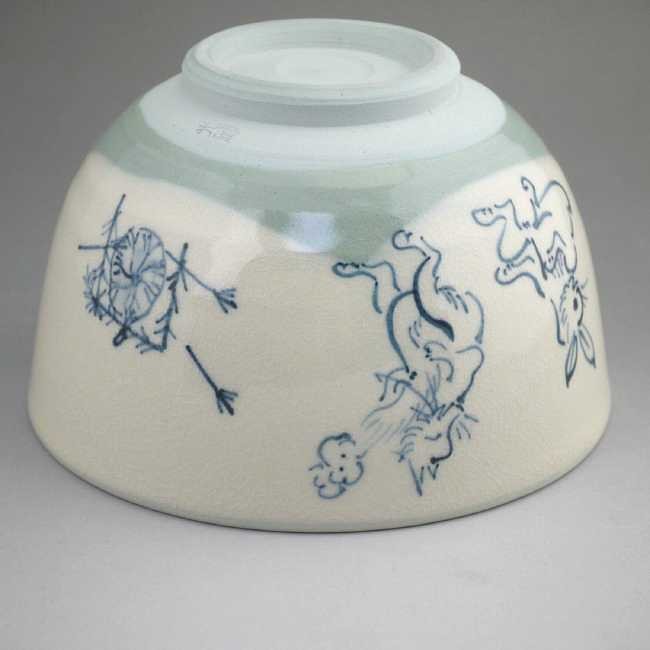京焼 清水焼 粉引鳥獣戯画抹茶茶碗 陶仙NT : 松韻堂 Yahoo!店 - 通販