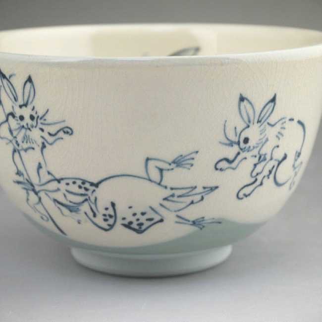 京焼 清水焼 粉引鳥獣戯画抹茶茶碗 陶仙NT : 松韻堂 Yahoo!店 - 通販