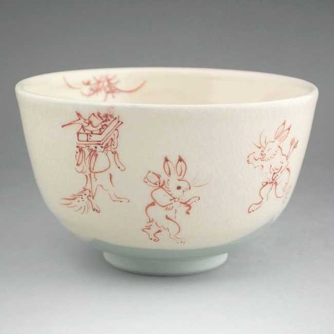 京焼 清水焼 鳥獣戯画抹茶茶碗 陶仙 : 松韻堂 Yahoo!店 - 通販 - Yahoo