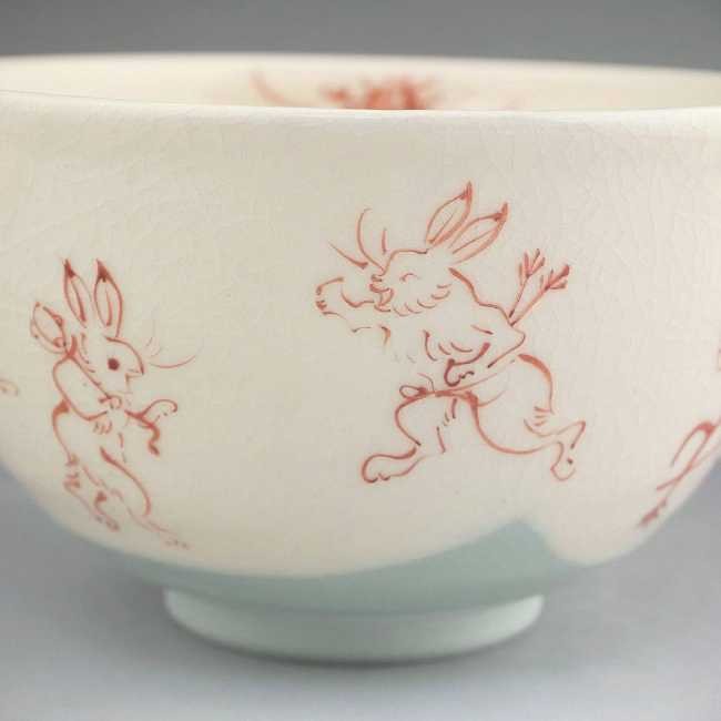 京焼 清水焼 鳥獣戯画抹茶茶碗 陶仙 : 松韻堂 Yahoo!店 - 通販 - Yahoo