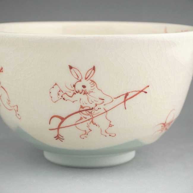 京焼 清水焼 鳥獣戯画抹茶茶碗 陶仙 : 松韻堂 Yahoo!店 - 通販 - Yahoo