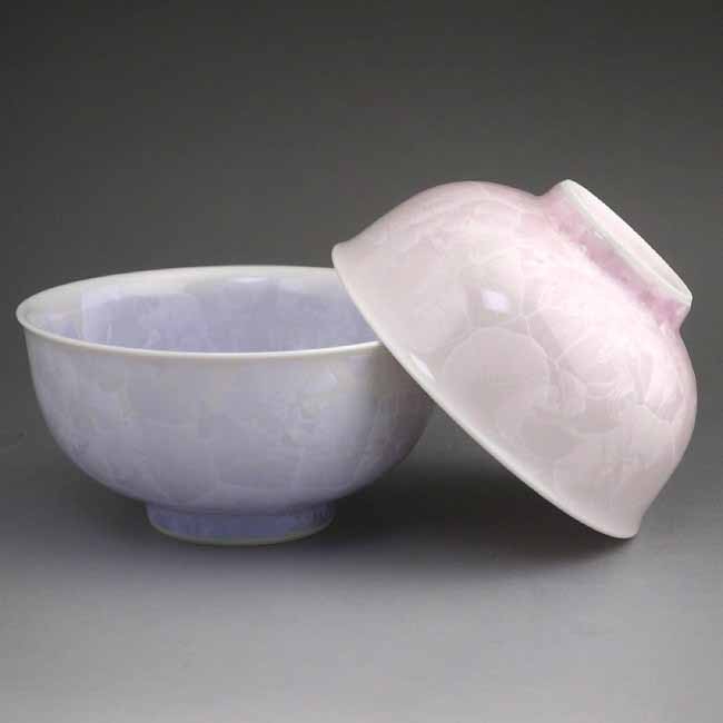 京焼 清水焼 花結晶夫婦茶碗 紫ピンク : 松韻堂 Yahoo!店 - 通販