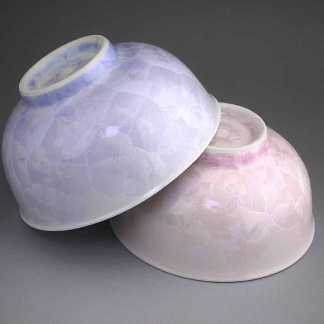 京焼 清水焼 花結晶夫婦茶碗 紫ピンク : 松韻堂 Yahoo!店 - 通販