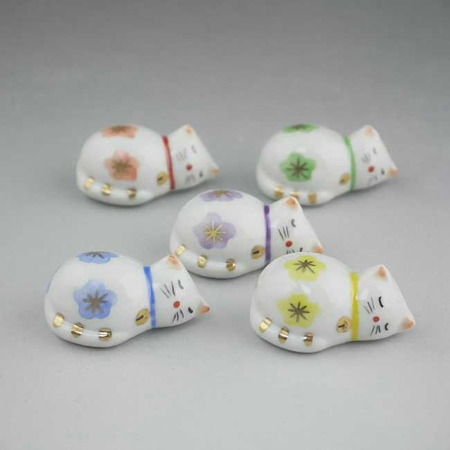 京焼 清水焼 花ねこ 箸置きセット 紫泉 : 松韻堂 Yahoo!店 - 通販