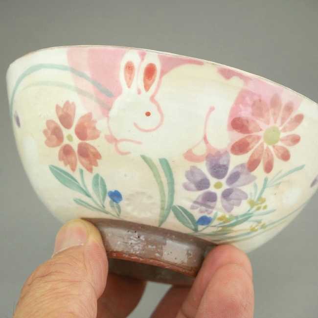 京焼 清水焼 宵待うさぎご飯茶碗 圭司 小 : 松韻堂 Yahoo!店 - 通販