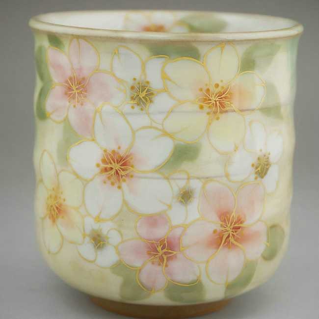 京焼 清水焼 桜ほのか湯呑 陶あん 大 : 松韻堂 Yahoo!店 - 通販