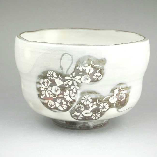 茶道具　抹茶碗　粉引六瓢　清泉窯　近藤清泉作　清水焼　陶器　化粧箱入　新品 茶道具抹茶碗粉引六瓢清泉窯近藤清泉作清水焼陶器化粧箱入新品