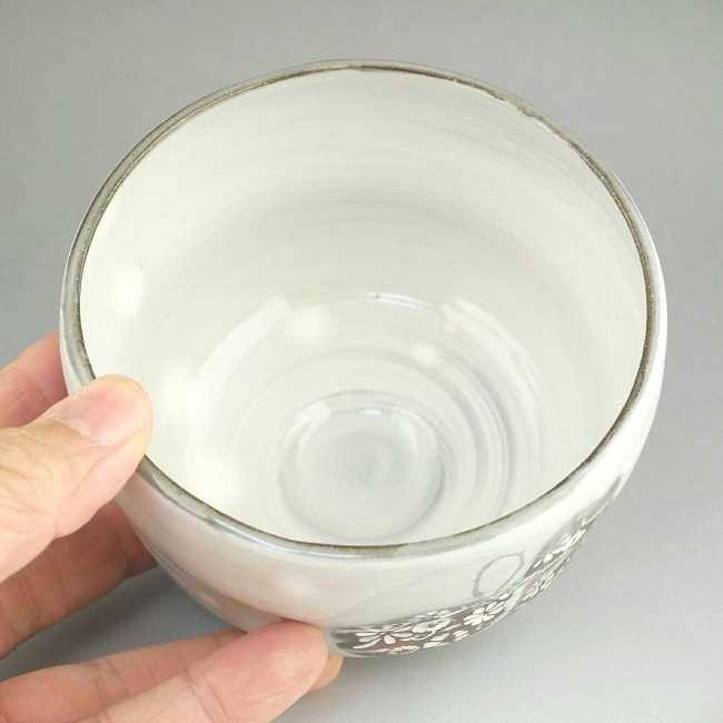 茶道具抹茶碗粉引六瓢清泉窯近藤清泉作清水焼陶器化粧箱入新品