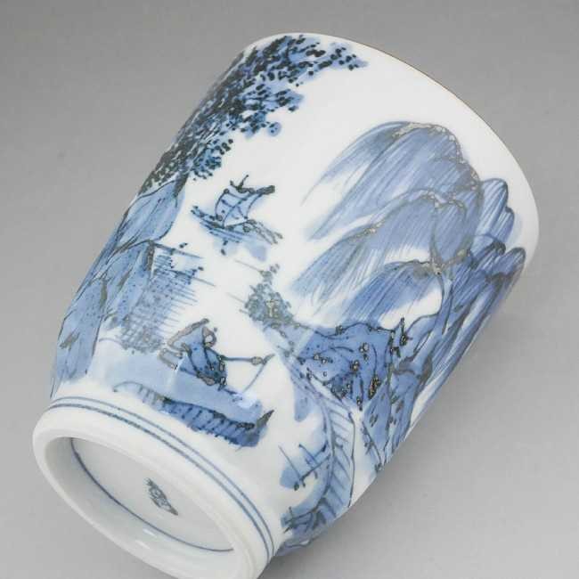 京焼 清水焼 染付山水湯呑 光抱 : 松韻堂 Yahoo!店 - 通販 - Yahoo
