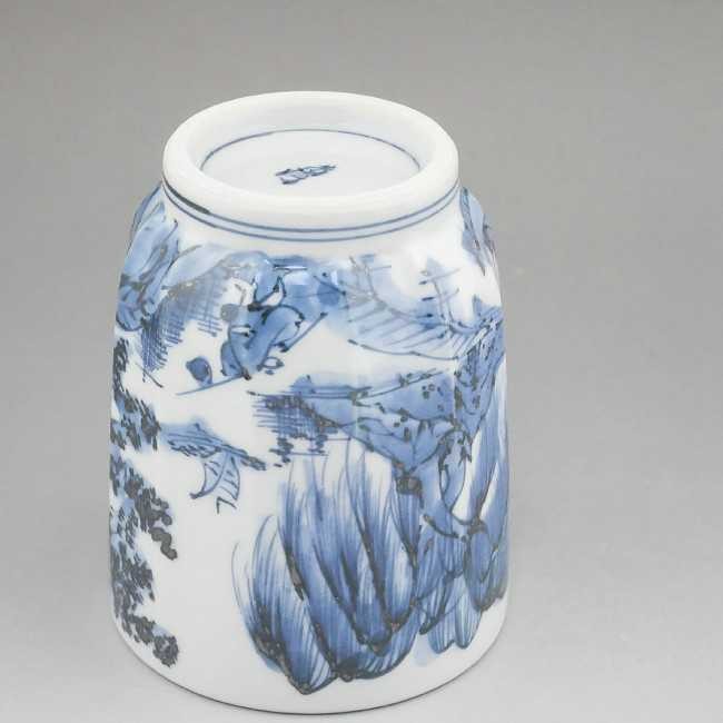 京焼 清水焼 染付山水湯呑 光抱 : 松韻堂 Yahoo!店 - 通販 - Yahoo