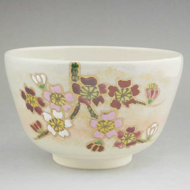 京焼 清水焼 金彩花桜抹茶茶碗 香菊 : 松韻堂 Yahoo!店 - 通販 - Yahoo