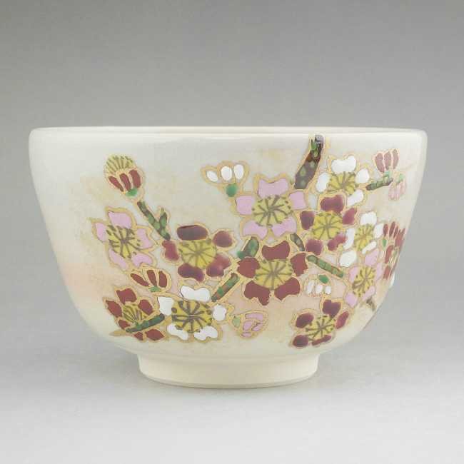 京焼 清水焼 金彩花桜抹茶茶碗 香菊 : 松韻堂 Yahoo!店 - 通販 - Yahoo