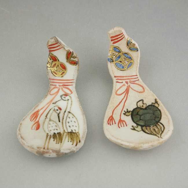 京焼 清水焼 招福瓢箪鶴亀ペア箸置きセット : 松韻堂 Yahoo!店 - 通販