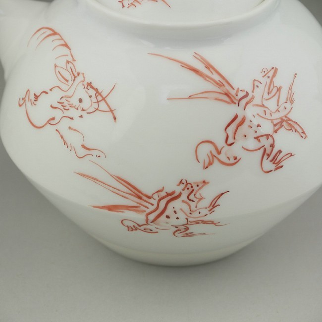 京焼 清水焼 赤絵高山寺そろばん急須 龍岳 : 松韻堂 Yahoo!店 - 通販