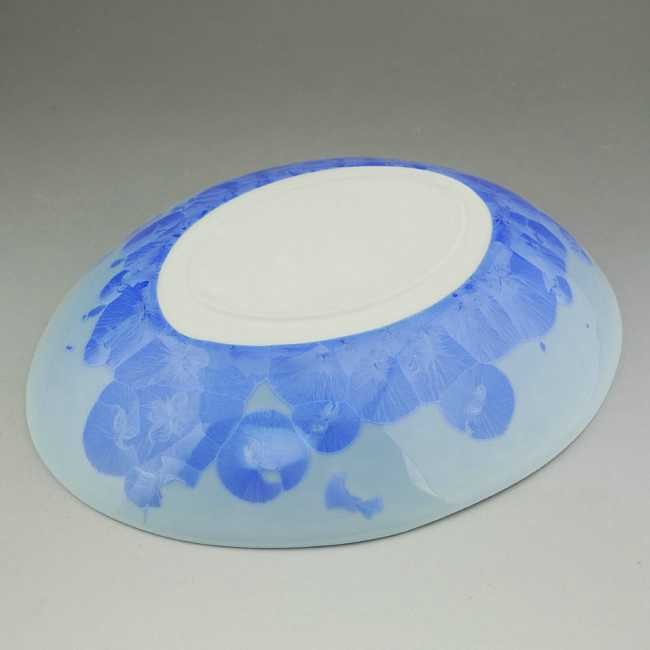 京焼 清水焼 花結晶楕円鉢 青 陶あん 中 : 松韻堂 Yahoo!店 - 通販