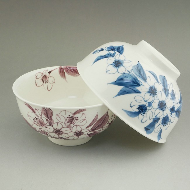 京焼 清水焼 染花桜夫婦茶碗 陶あん : 松韻堂 Yahoo!店 - 通販 - Yahoo