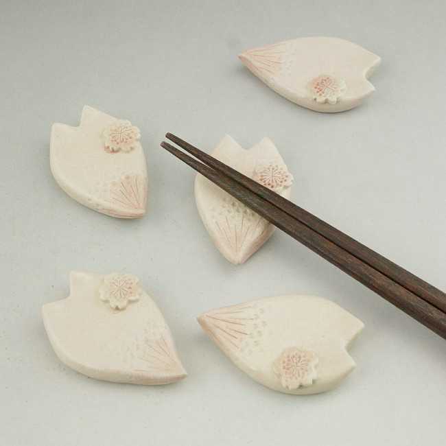 京焼 清水焼 花桜箸置きセット 凡 : 松韻堂 Yahoo!店 - 通販