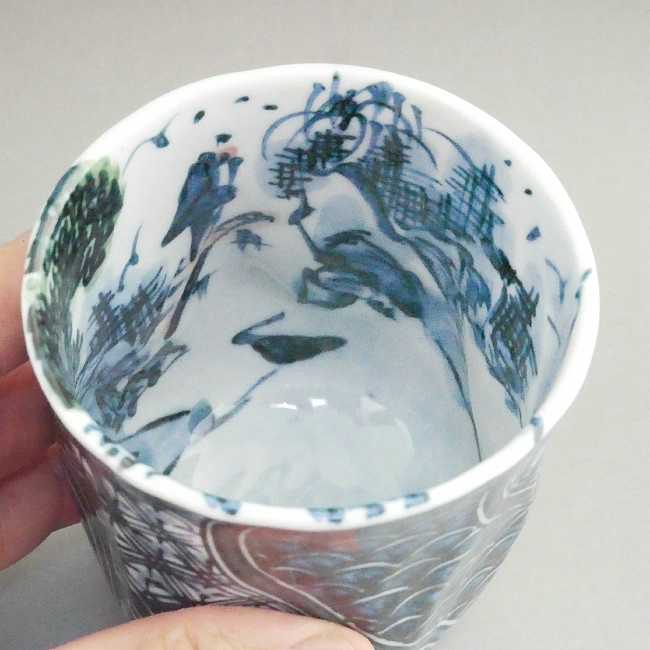 京焼 清水焼 手捻り祥瑞山水湯呑 陶斎 : 松韻堂 Yahoo!店 - 通販