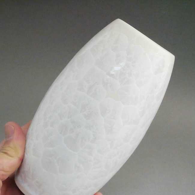 京焼 清水焼 陶あん 陶葊 牡丹 花瓶 高25cm 日本製 白掛牡丹 花器 花生