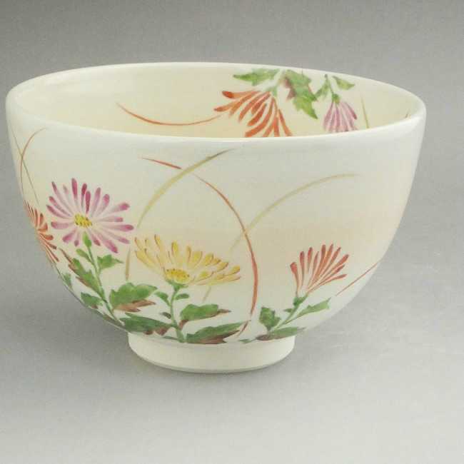 京焼 清水焼 嵯峨菊抹茶茶碗 亨 : 松韻堂 Yahoo!店 - 通販 - Yahoo