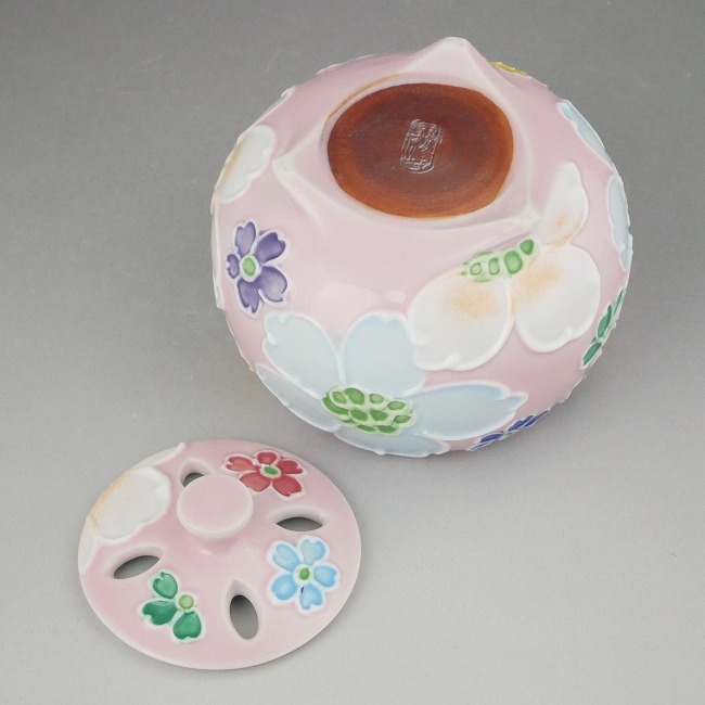 京焼 清水焼 交趾花尽香炉 昇峰 ピンク : 松韻堂 Yahoo!店 - 通販