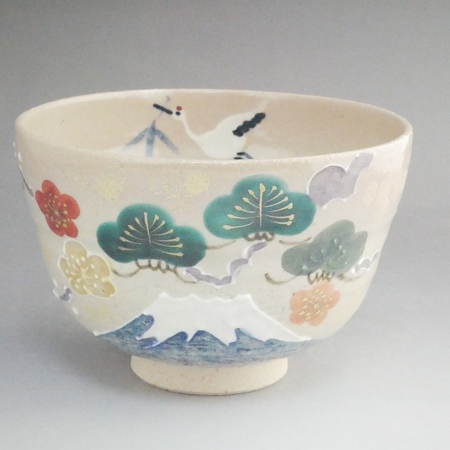 京焼 清水焼 祝富士抹茶茶碗 北哉 : 松韻堂 Yahoo!店 - 通販 - Yahoo